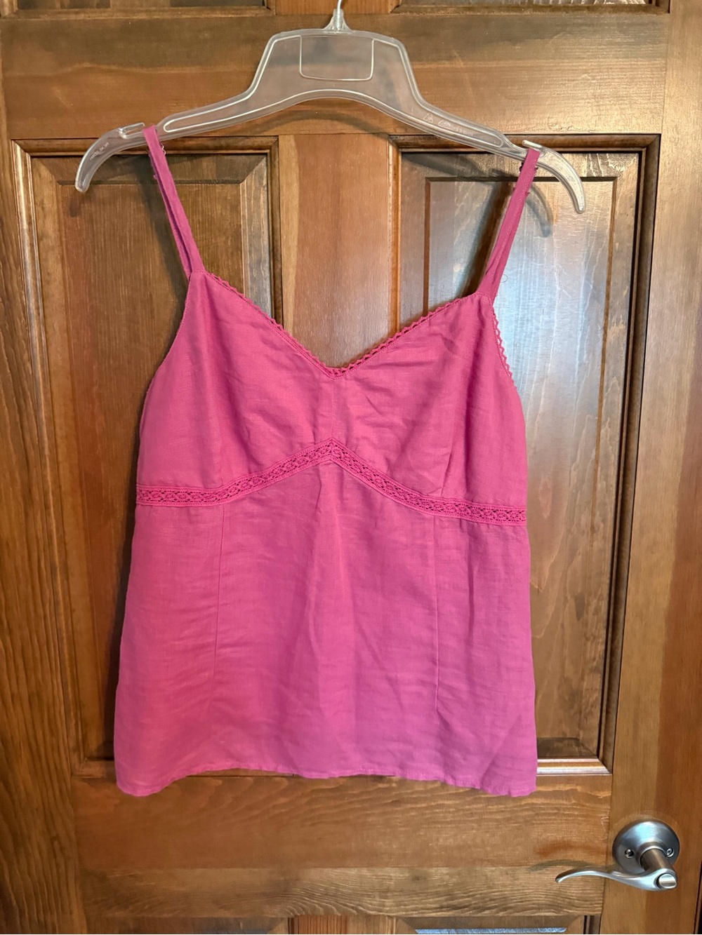 Bass Pink Lace-Trim Top